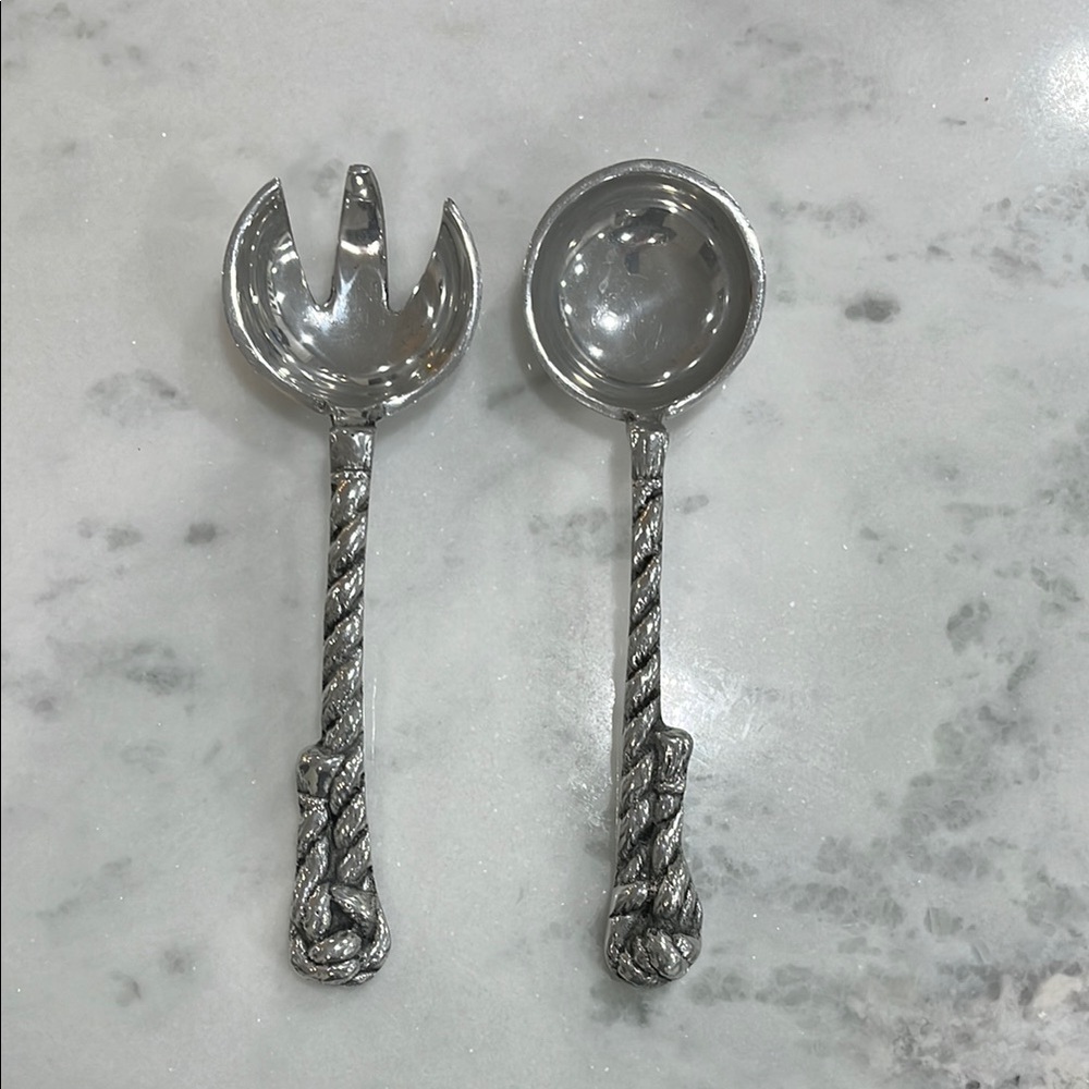 Silver Salad Serving Set